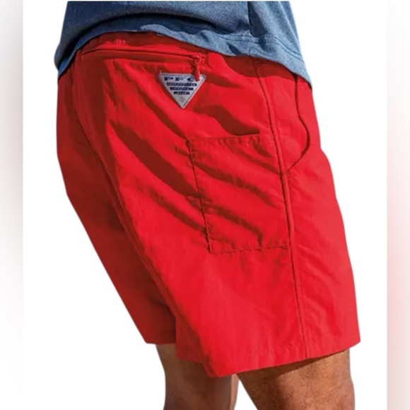 Columbia PFG Backcast III Water Shorts Red - Picture 1 of 14